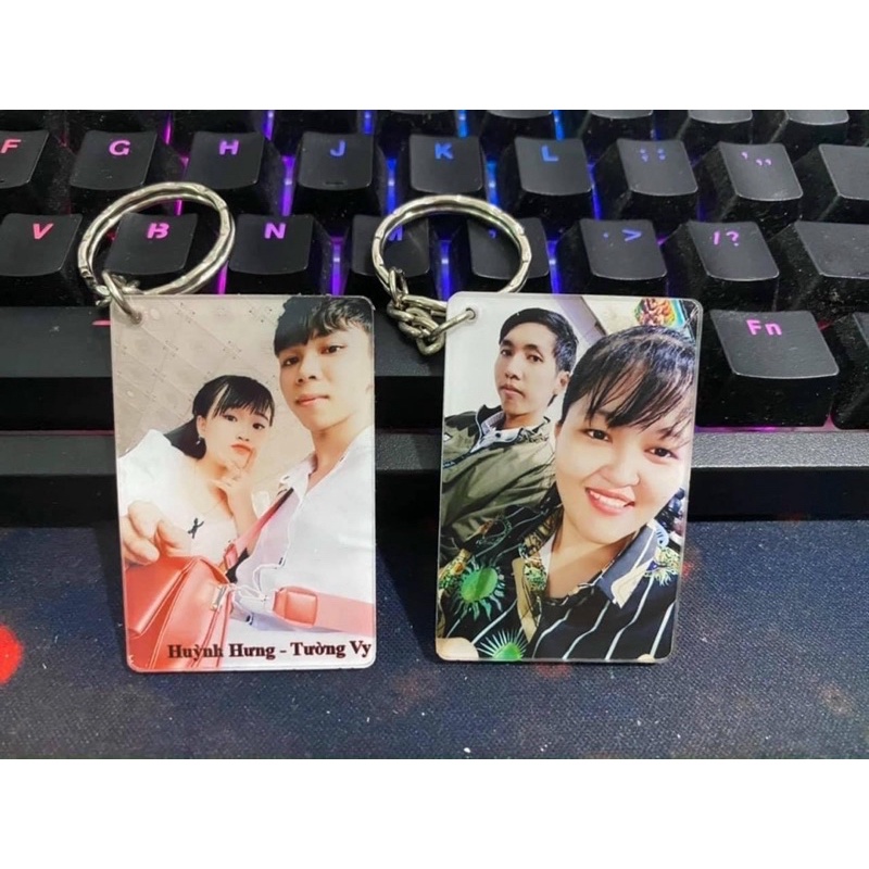 Móc khoá mica in hình 2 mặt cực rõ nét 🌸