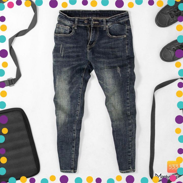 Quần Jean Nam Chất Co Giãn, Không Bai Màu, Dáng Ôm Body, Hit Hót (ảnh kèm video) Thời Trang Phong Cách Tp_shop_87 ms533]