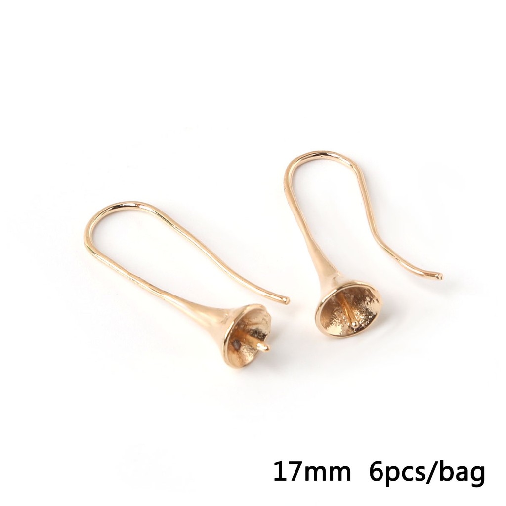 BEADIA Phụ Kiện Móc Làm Khuyên Tai Bằng Đồng Đơn Giản Màu Vàng/Bạc/Bạc DIY