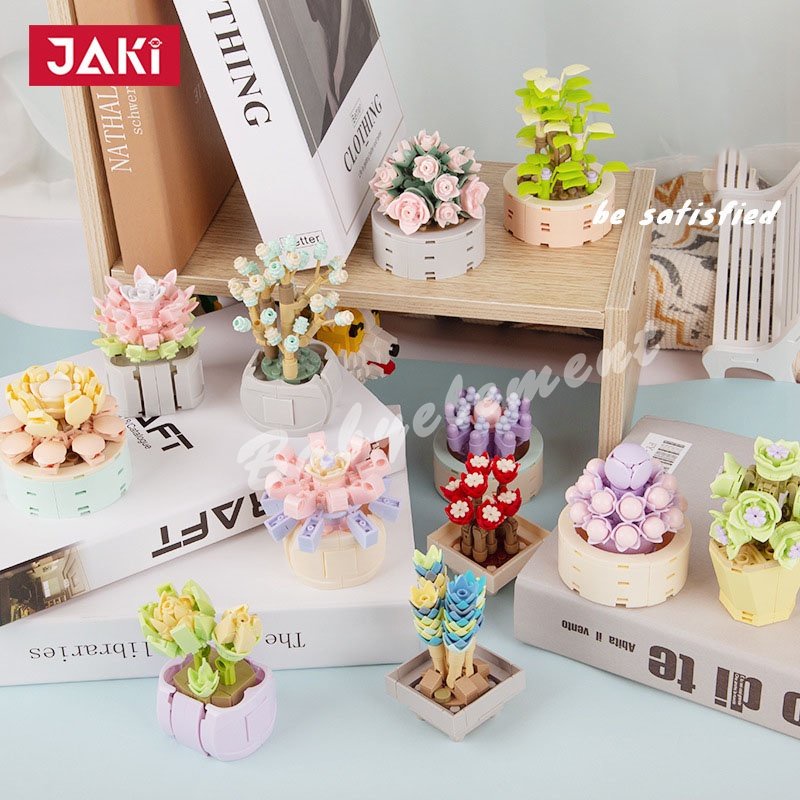Đồ Chơi Lắp Ráp Mô Hình Chậu Hoa May Mắn DIY Dành Cho Trẻ Em Và Người Lớn