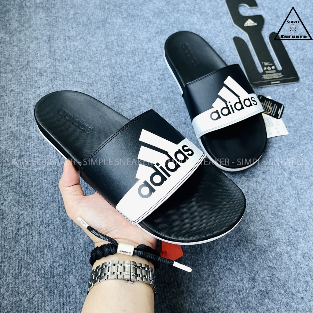 Dép Adidas Comfort CHÍNH HÃNGDép Quai Ngang Unisex Adidas Adilette Comfort Slides Black White Bản 2022 [GV9712]