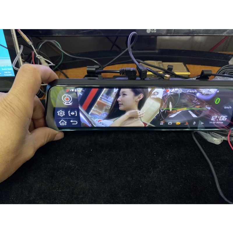 Camera hành trình trước sau Android 10” sim 4g 12 - 24v