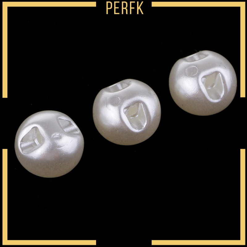 Set 50 Nút Ngọc Trai Màu Trắng 10mm Dùng Để Trang Trí Váy Cưới DIY