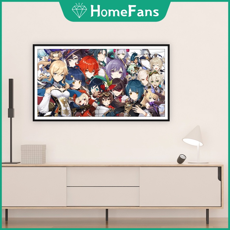 Bộ Sưu Tập Tranh Đính Đá 5D DIY Hình Nhân Vật Venti/Xiao Treo Tường Trang Trí 70x40cm