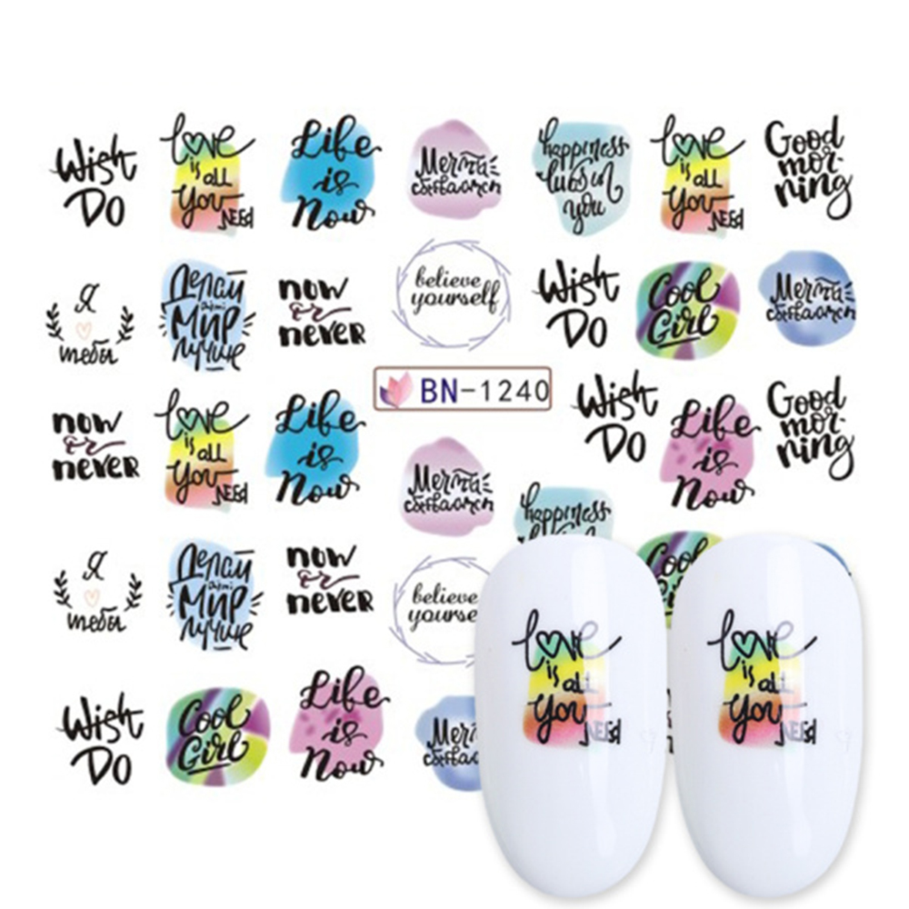 [Hàng mới về] Sticker dán làm móng trang trí họa tiết 3D thời trang DIY