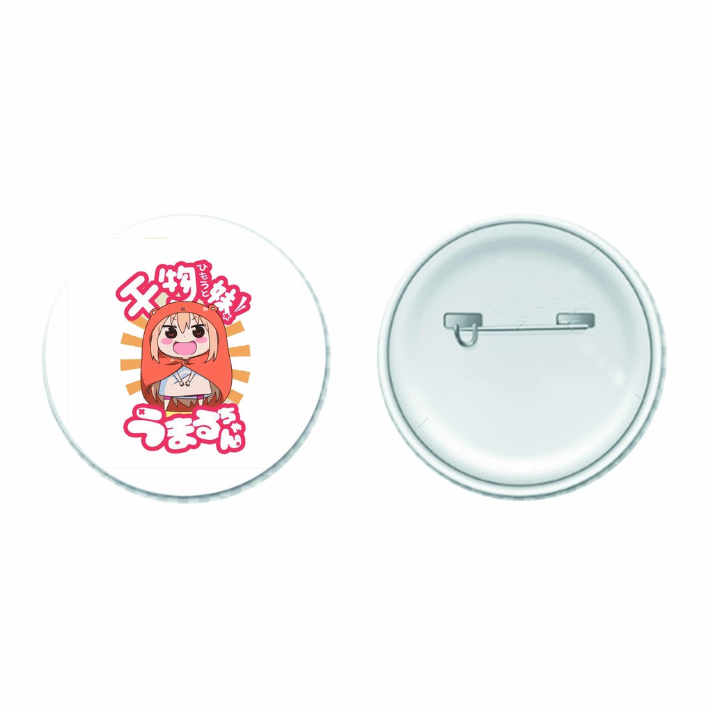 Huy hiệu cài áo in hình Himouto! Umaru-chan Cô em gái hai mặt anime chibi dễ thương tiện lợi