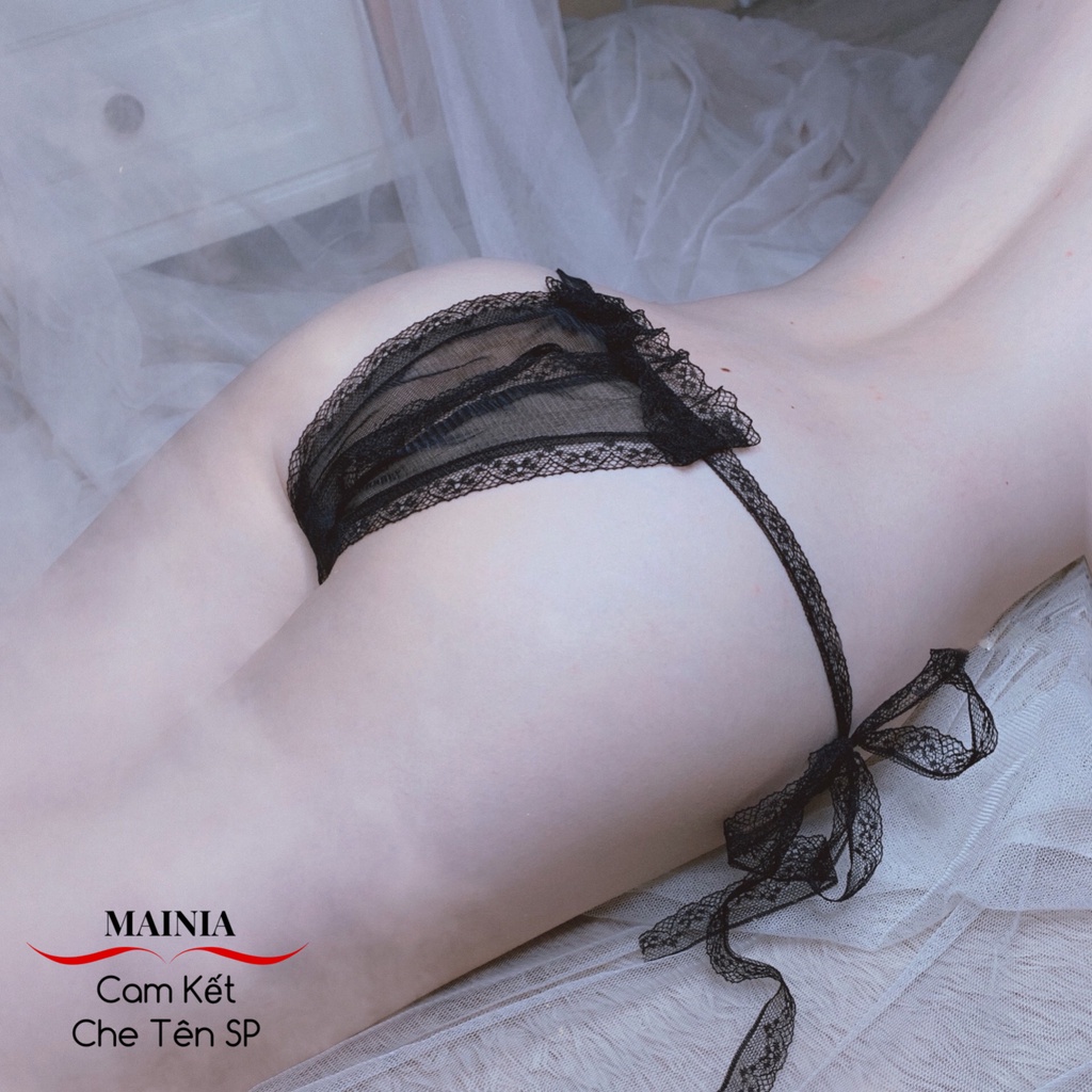 Quần Lót Ren Lọt Khe Hở Đáy Buộc Cột Dây Hông Kiểu Dáng Sexy Gợi Cảm Mainia Shop