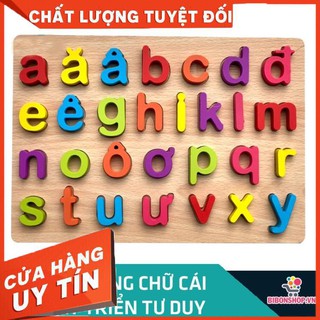 Bảng Chữ Cái Tiếng Việt Nổi In Thường Bằng Gỗ Hàng Việt Nam