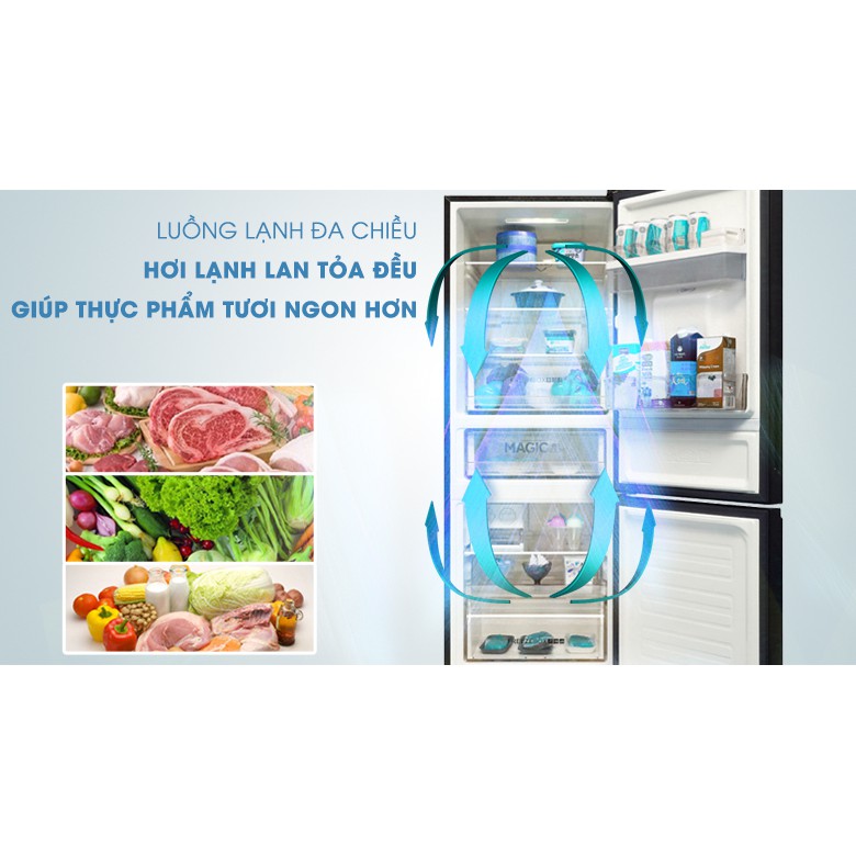 Tủ lạnh Aqua Inverter 288 lít AQR-IW338EB BS (Miễn phí giao tại HCM-ngoài tỉnh liên hệ shop)