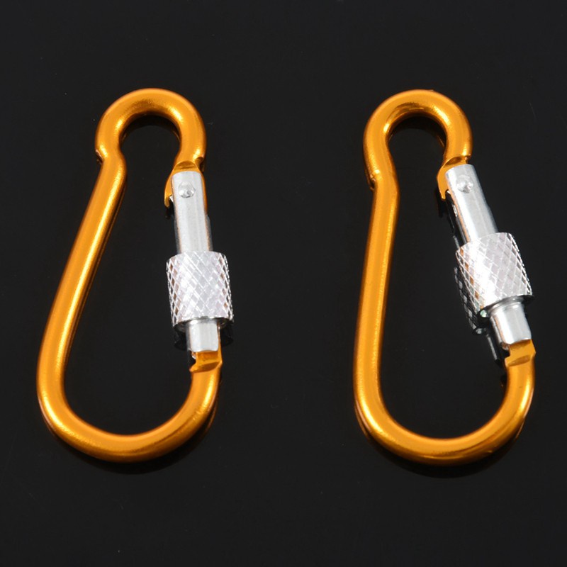 1x  Grip Air Blower  Duster Blower Clean Up Tool & 2x Aluminum Travel Adjusting Screw Carabiner Clip Hook 5cm Long Gold-Colored
