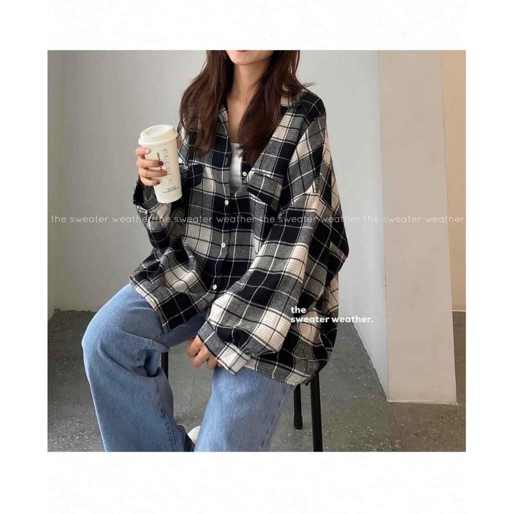 Áo Sơ Mi Caro🛑FREESHIP🛑GIAM 10K Áo Sơ Mi FreesizePhong Cách [ẢNH THẬT + VIDEO] | BigBuy360 - bigbuy360.vn