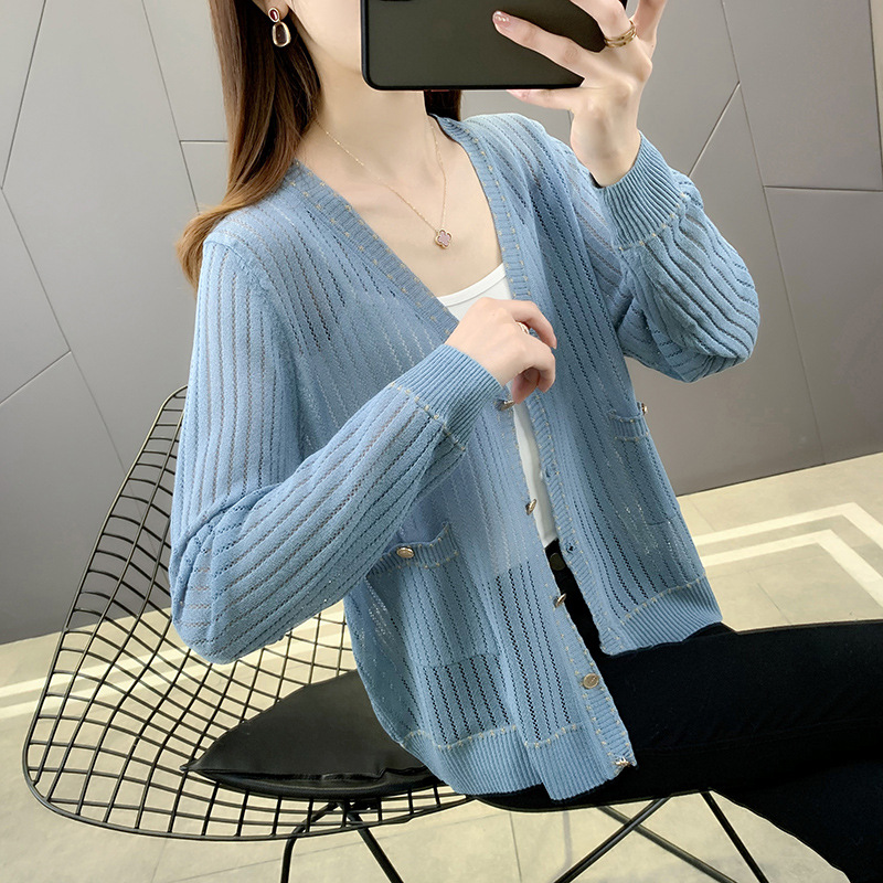 Áo Khoác Cardigan Dệt Kim Chống Nắng Cho Nữ