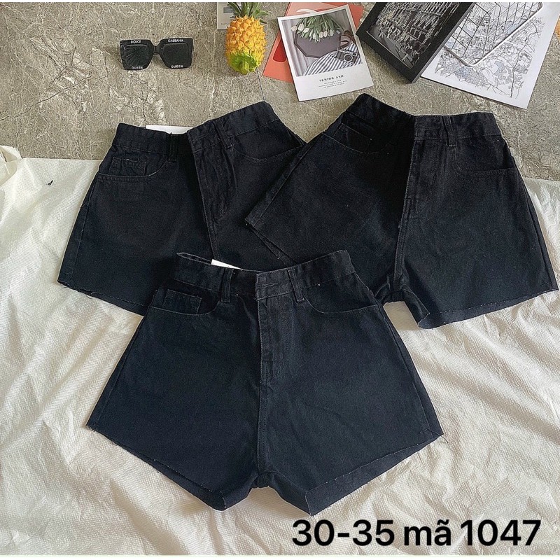 Short Jeans Đen trắng bigsize Trơn Size Lớn Nữ Ms 1047