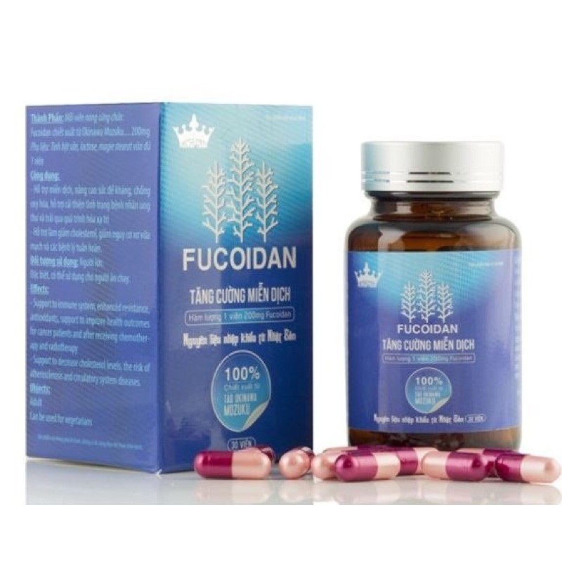 Viên uống FUCOIDAN  Kingphar - Hỗ Trợ Điểu Trị Ung thư (Hộp 30 viên)