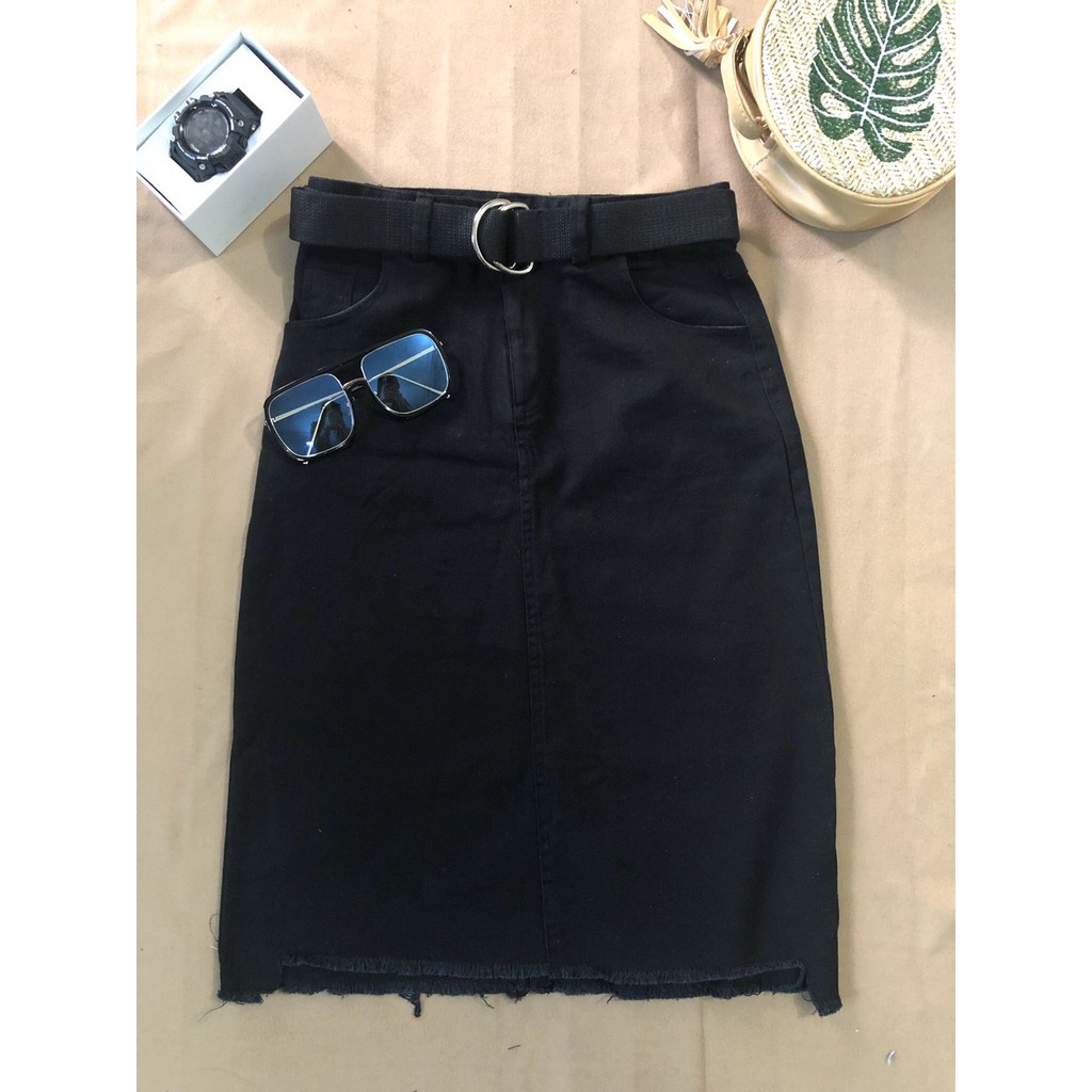 Váy Dài Siêu Xinh Rách Gấu Phong Cách Hàn Quốc