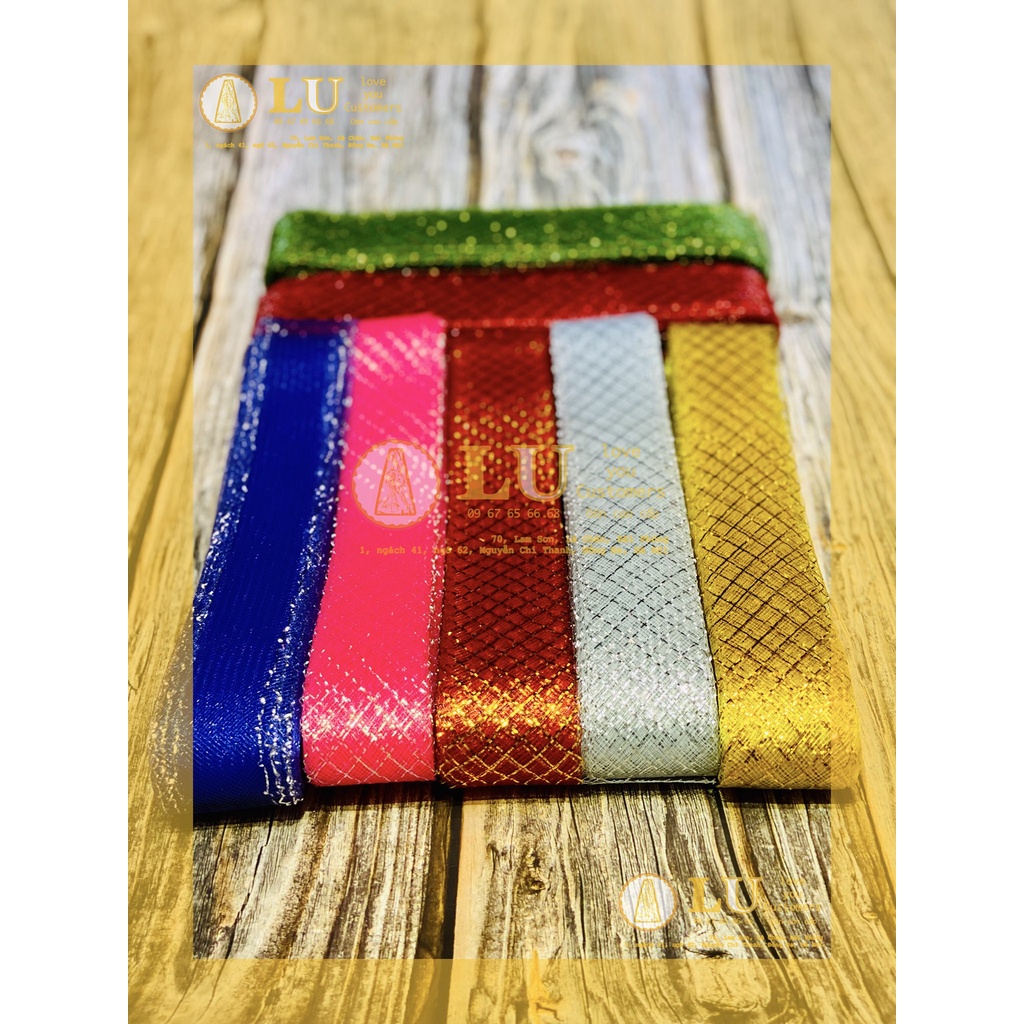 Cuộn lưới khổ 4cm làm hoa , nơ xòe , gói hoa .Hoa thành phẩm trang trí oản, giỏ hoa quà | LU