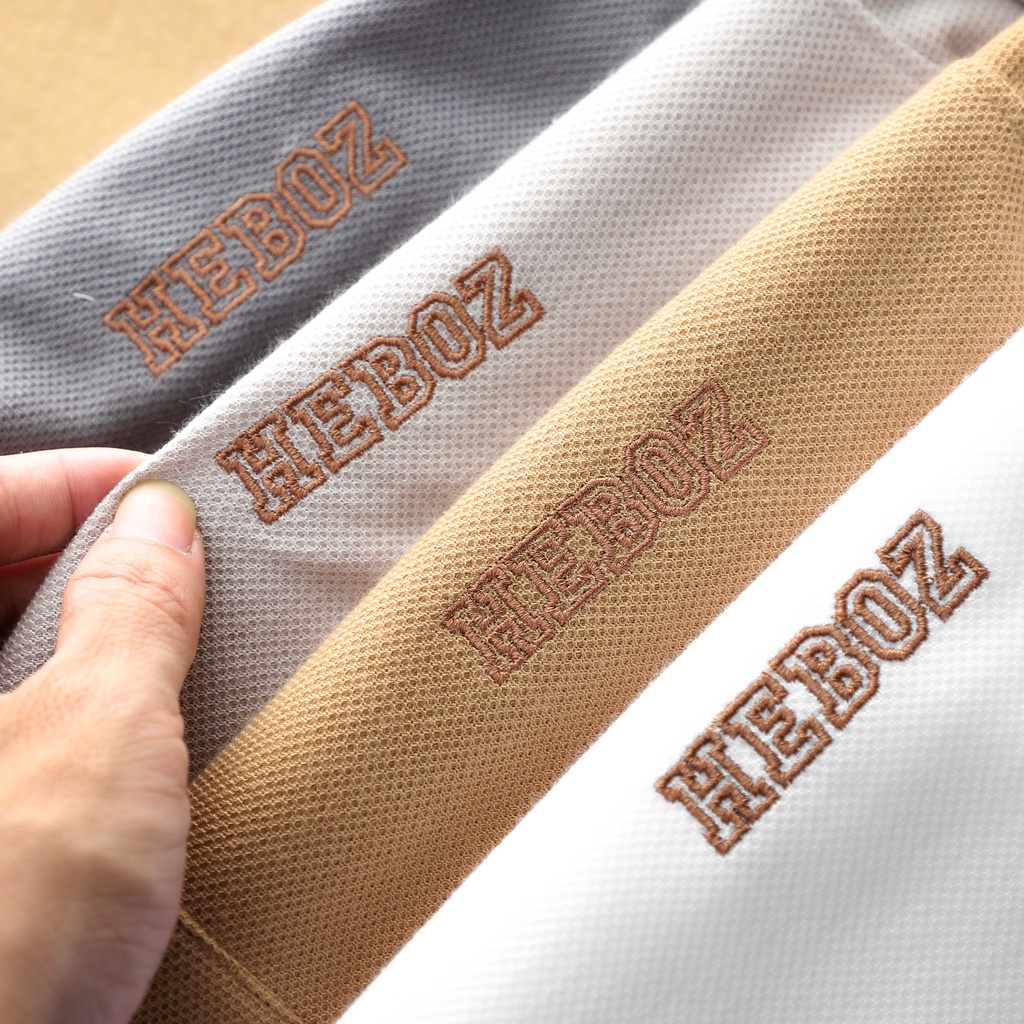 Áo thun nam có cổ, áo polo nam vải cotton cá sấu orange line HEBOZ - LIGHT GREY - 00001183