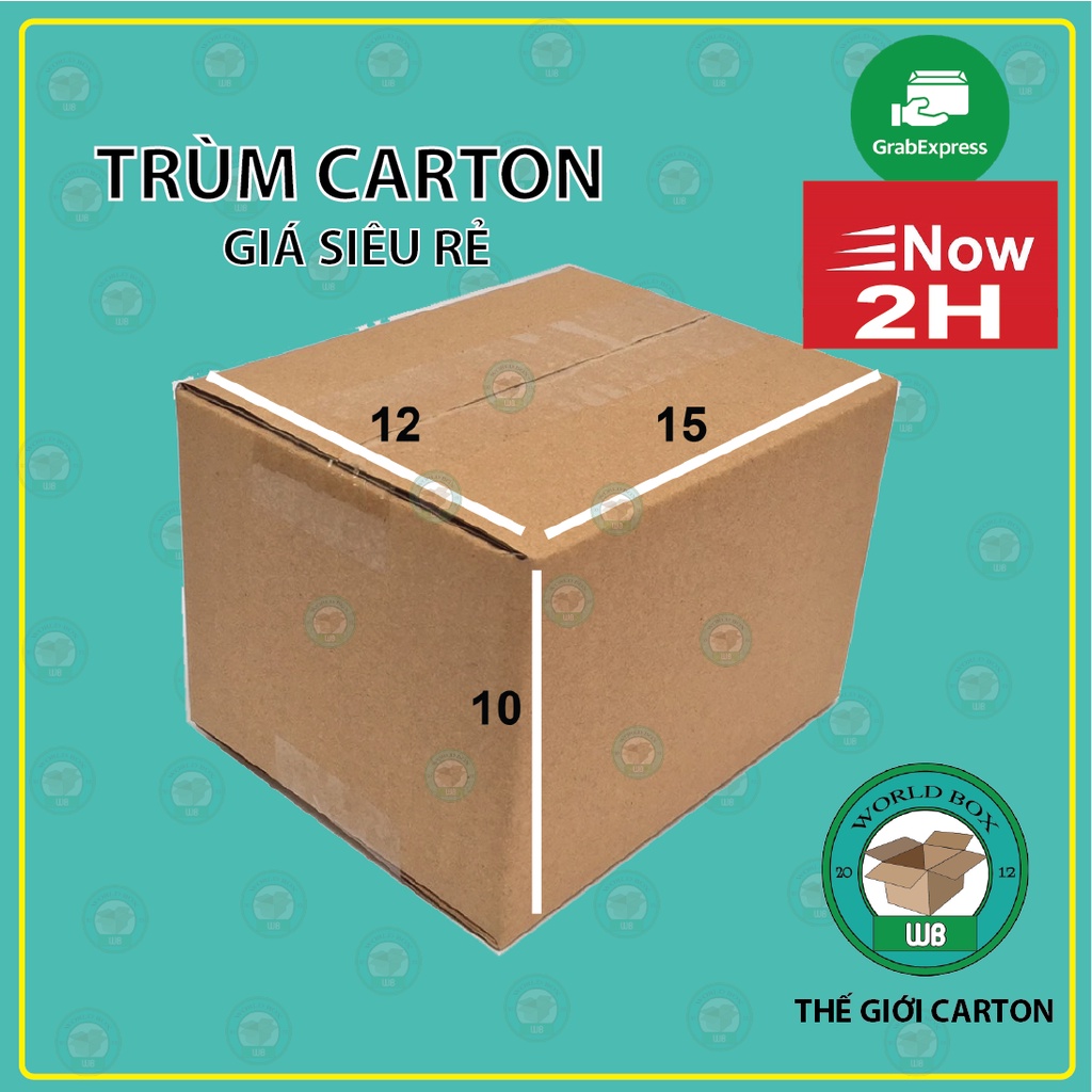 hộp giấy gói hàng 15x12x10 bộ 100 cứng cáp