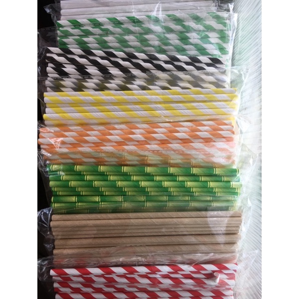 Ống hút giấy phi 6 set 1000 ống / túi