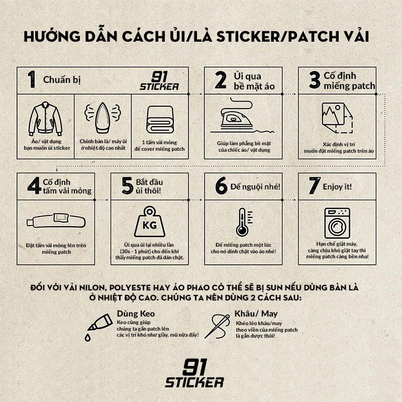 Sticker/ patch vải ủi lên quần áo, phụ kiện hình con vật