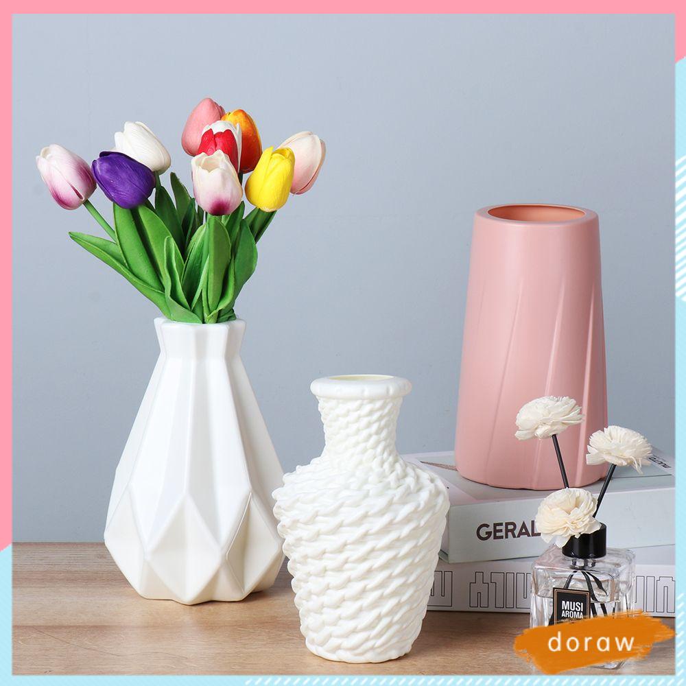 Bình hoa nhựa giả gốm trang trí nội thất hiện đại phong cách Bắc Âu
