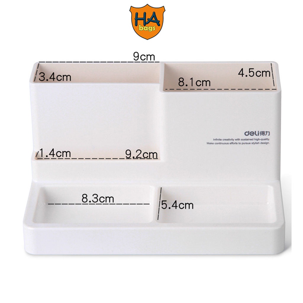 Khay đựng bút để bàn HABAGS nhiều ngăn để đồ dùng học tập, văn phòng phẩm HB1002