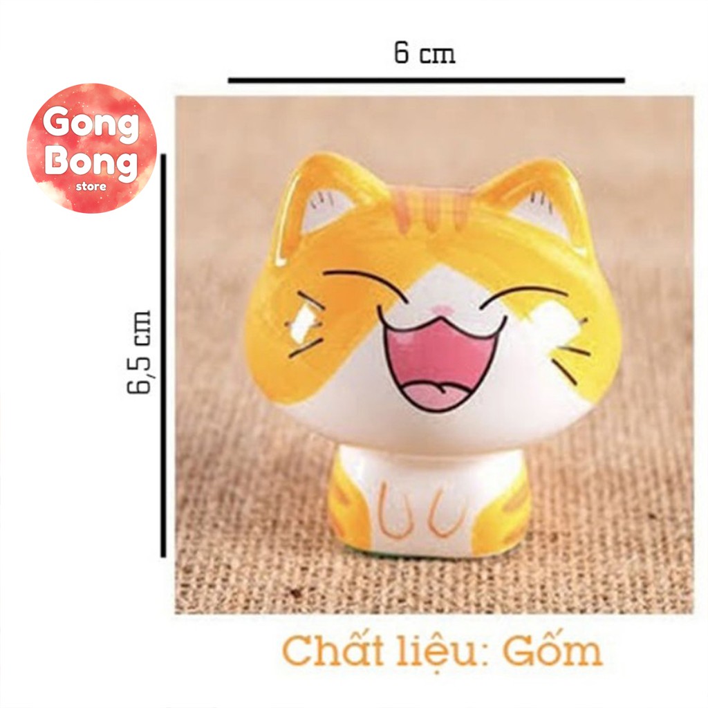 Mô hình mèo sứ để bàn, trang trí decor phòng, quà tặng sinh nhật Gong Bong Store