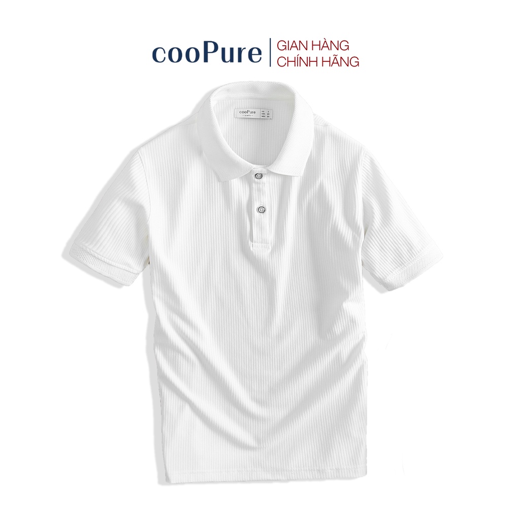 Áo thun polo nam cooPure, chất polo len thoáng mát, bo viền cách điệu NO.8115 (5 màu)