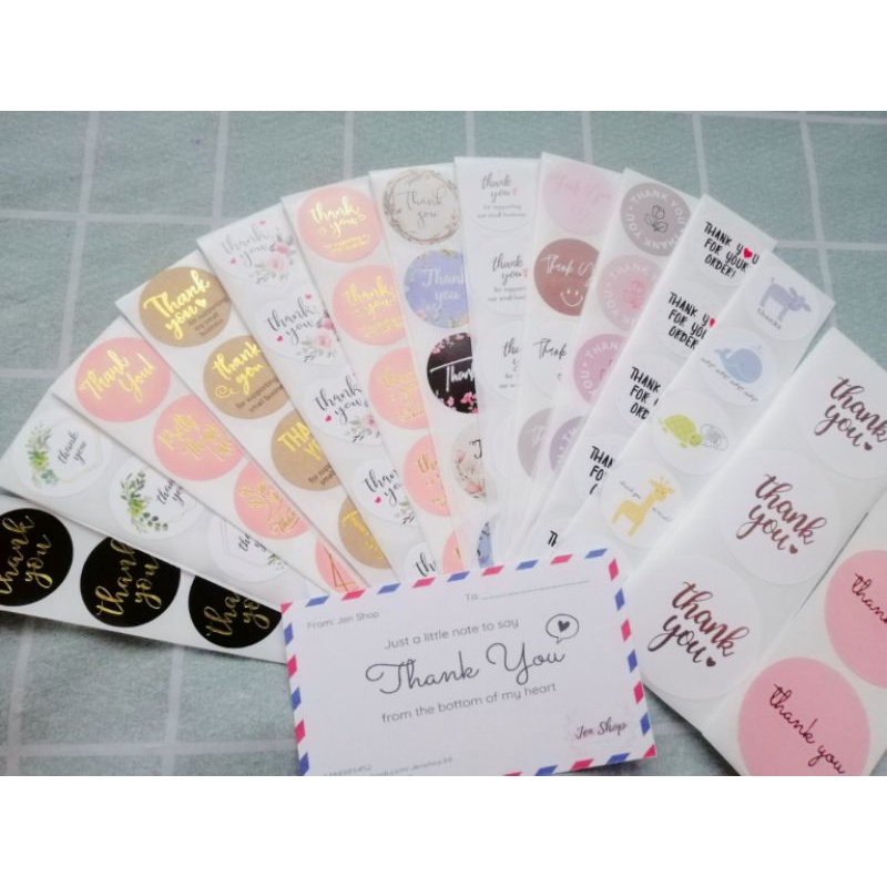 Sticker Nhãn Dán Thank You Dễ Thương Đa Dạng Mẫu Mã Jen Shop