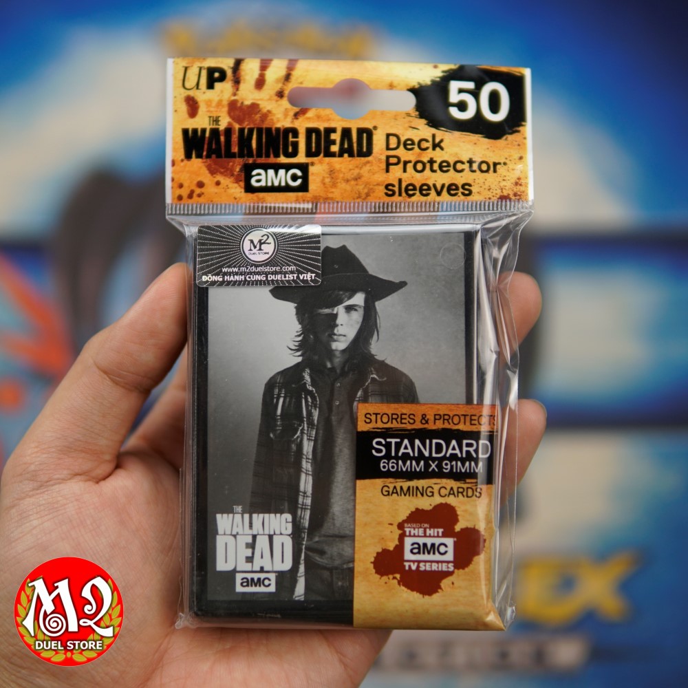 Bọc bài Standard size Ultra Pro The Walking Dead CARL - 50 cái size 66x91 mm, giá rẻ cho Pokemon Yugioh