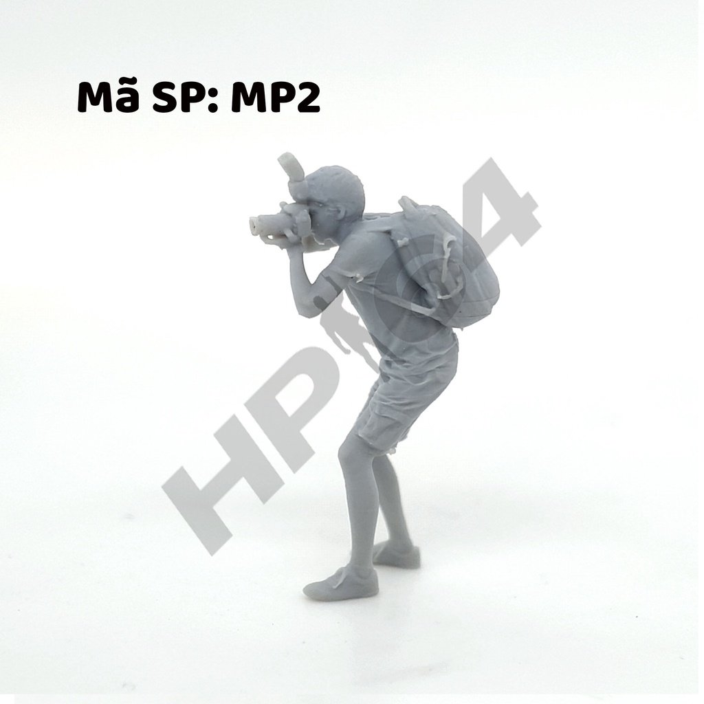 Mô hình nhân vật thô chưa sơn tỉ lệ 1/64 Male Photographer