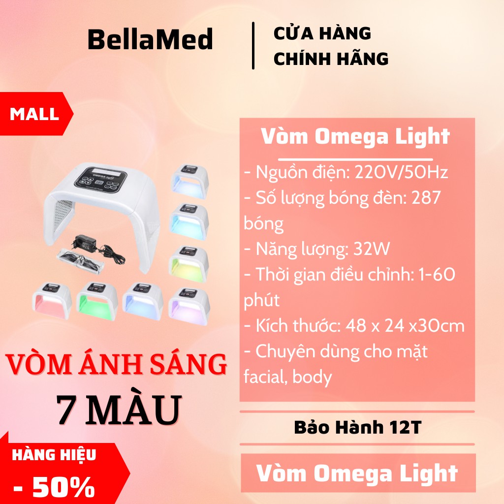 Vòm ánh sáng sinh học Omega 7 màu hàng loại 1 bảo hành 12 tháng