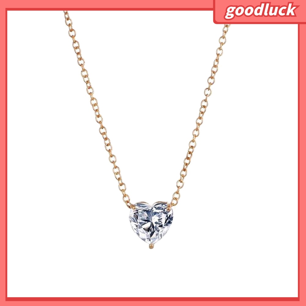 Vòng Cổ Choker Đính Đá Pha Lê Hình Trái Tim Cho Nữ