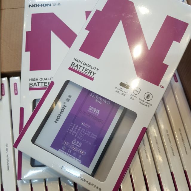 Pin redmi note 5 / 5 pro bn45 hãng Nohon , Lehehe , Suiqi, Dj
