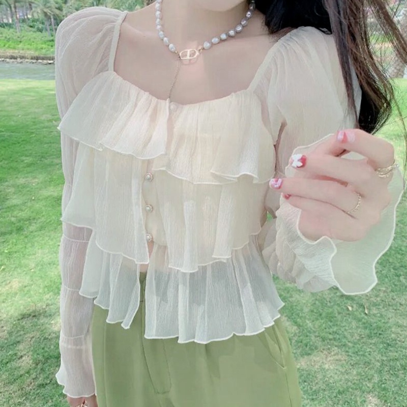 Áo Sơ Mi Tay Dài Chống Nắng Thời Trang Mùa Hè Dễ Phối Đồ Cho Nữ