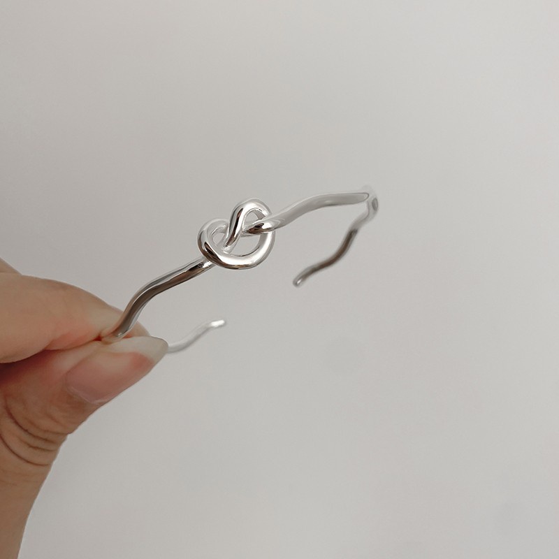 Kiềng bạc nữ vòng tay nữ bạc s925 sóng thắt nút knot Cá jewelry KIENG11