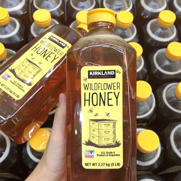 Mật ong hữu cơ Kirkland Wildflower Honey chai 2.27 KG Mỹ - Date T6/2023