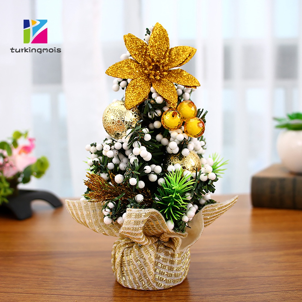 Cây thông noel bằng nhựa cỡ nhỏ trang để bàn/mang theo tiện lợi