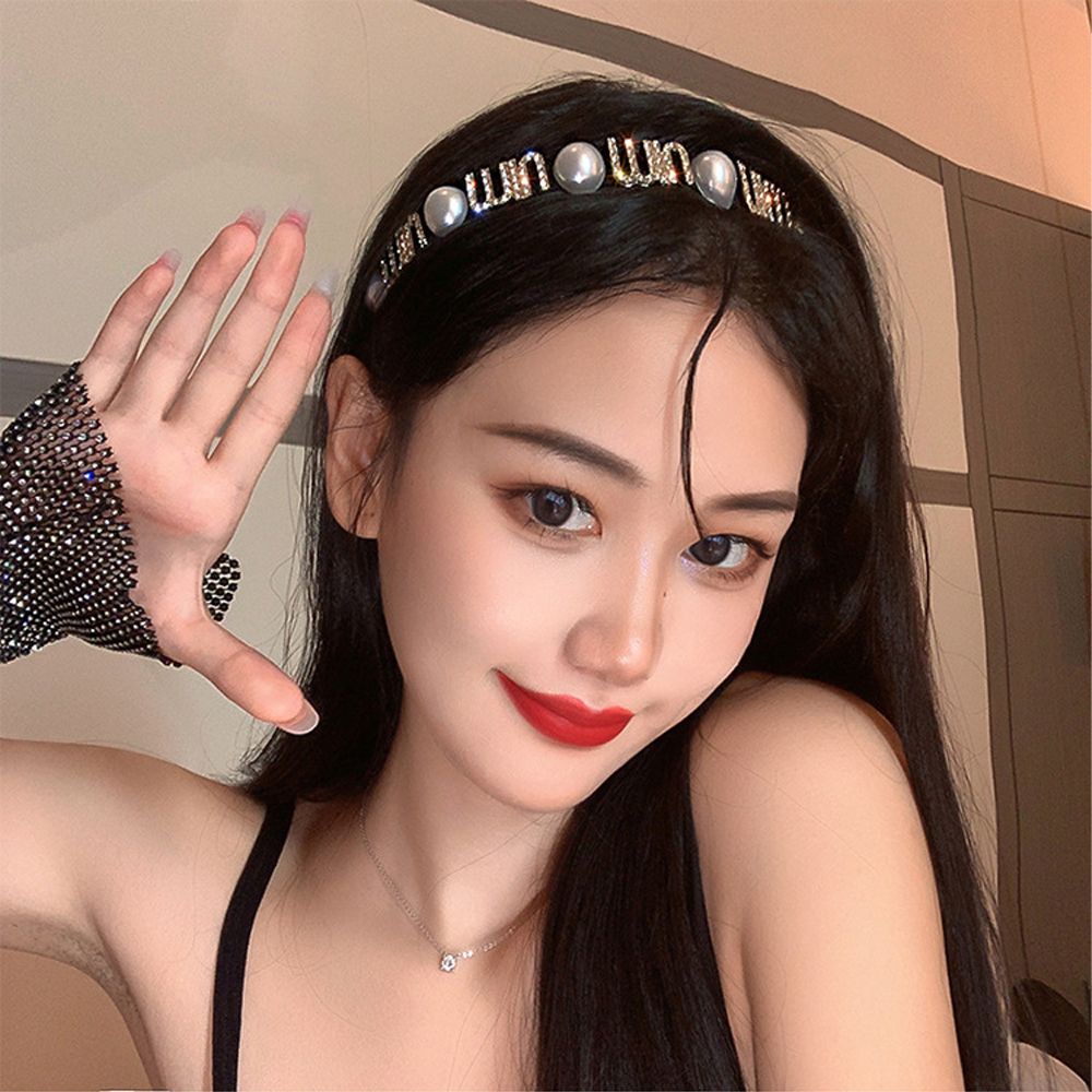 Kẹp Tóc Mỏ Vịt Đính Ngọc Trai Chống Trượt Phong Cách Hàn Quốc Cổ Điển Cho Nữ