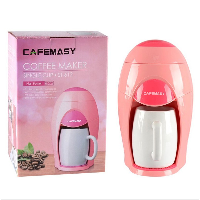 Máy pha cà phê tự động 1 ly Pink CafeMasy™️ - Home and Garden