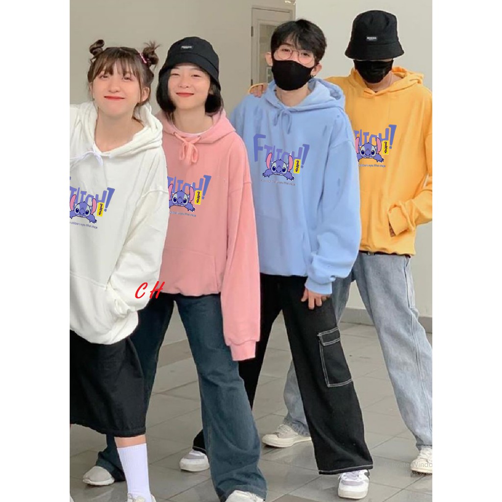 Áo hoodie Stich ăn mỳ COH1220