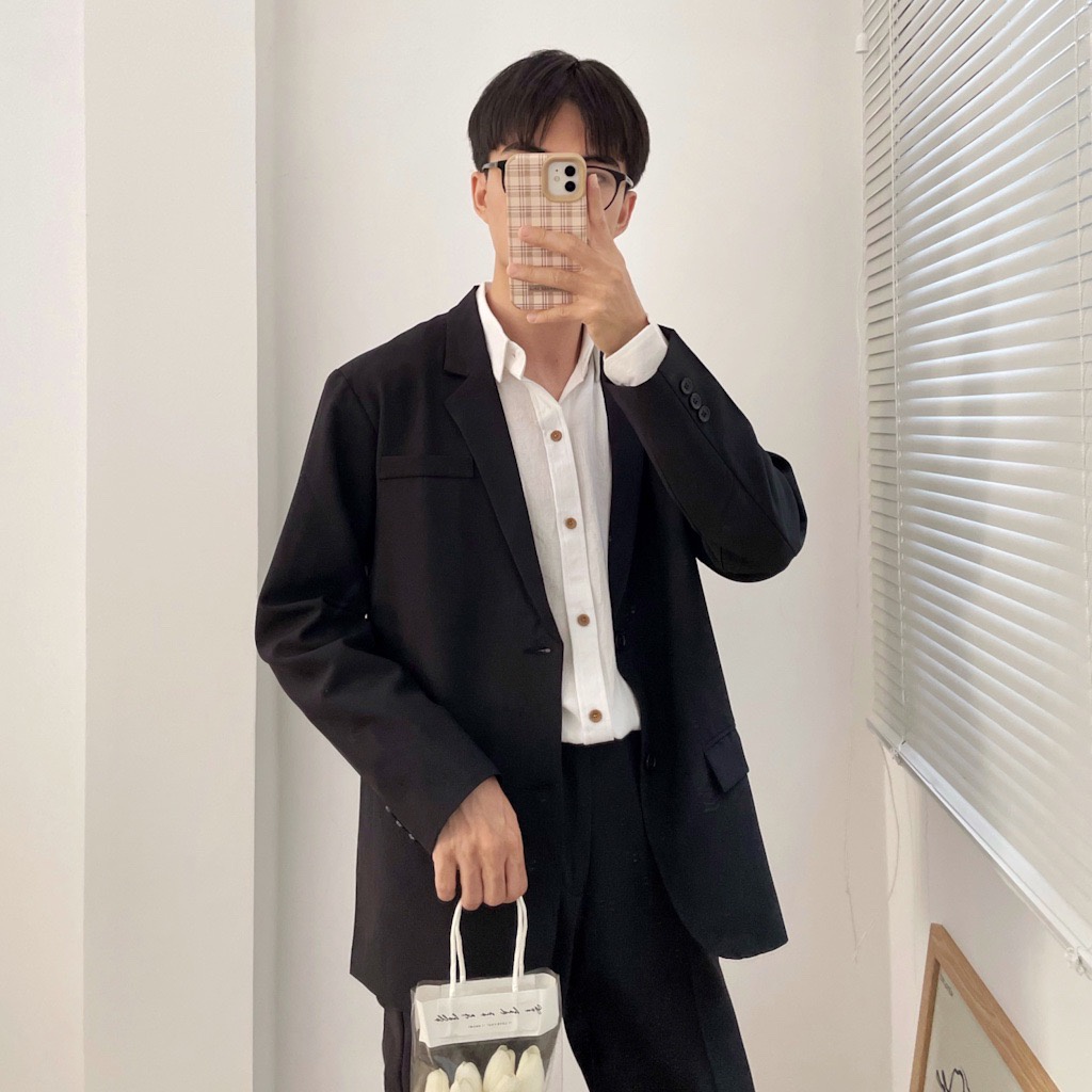 NOBITA HOME - Áo khoác vest blazer có độn vai nhẹ 7488