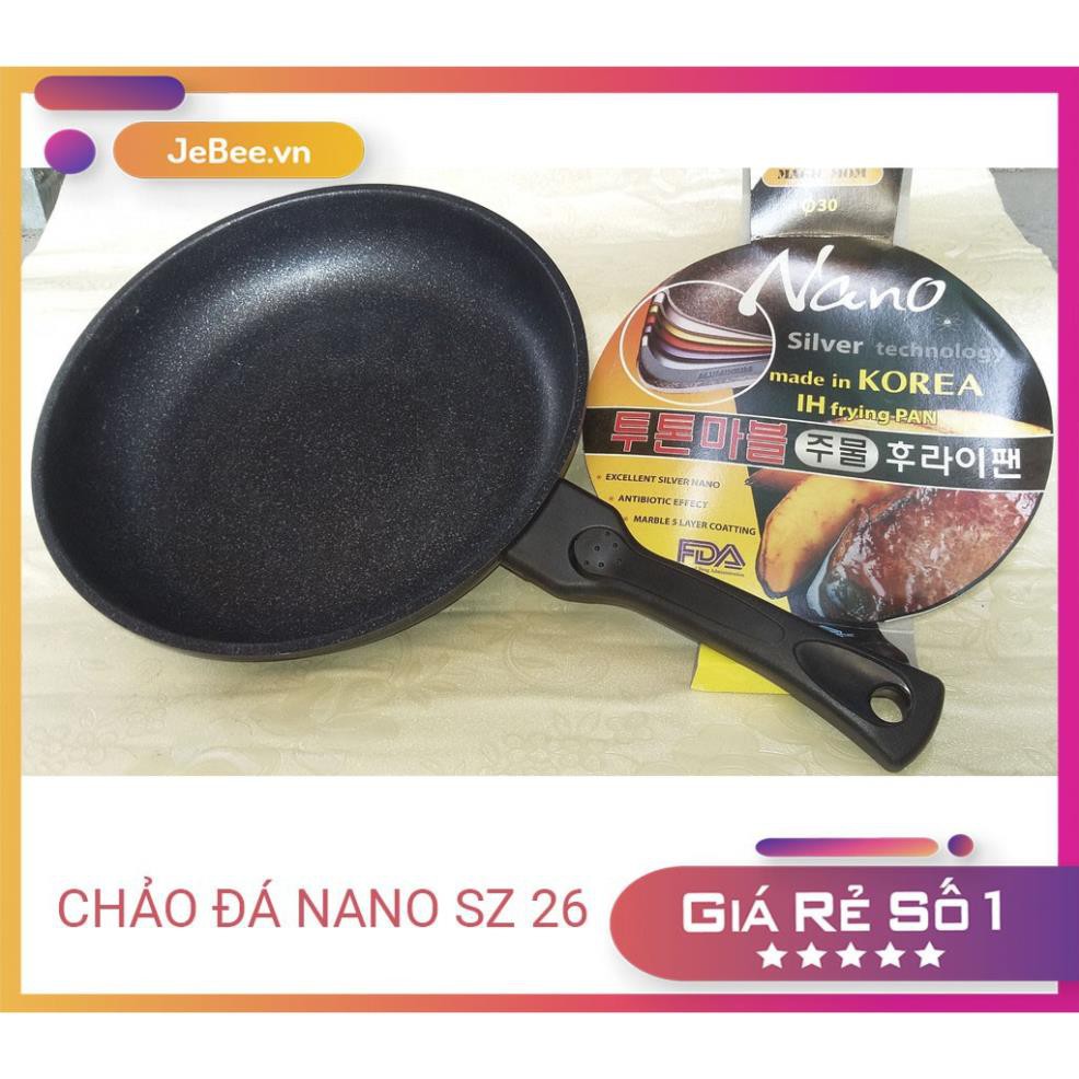 Chảo chống dính đá từ Nano dùng tất cả loại bếp từ bếp gas bếp hồng ngoại nhiều size