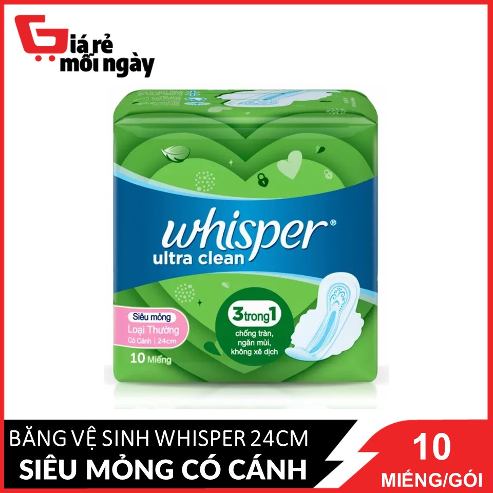 Băng vệ sinh Whisper Siêu mỏng ngày 10 miếng