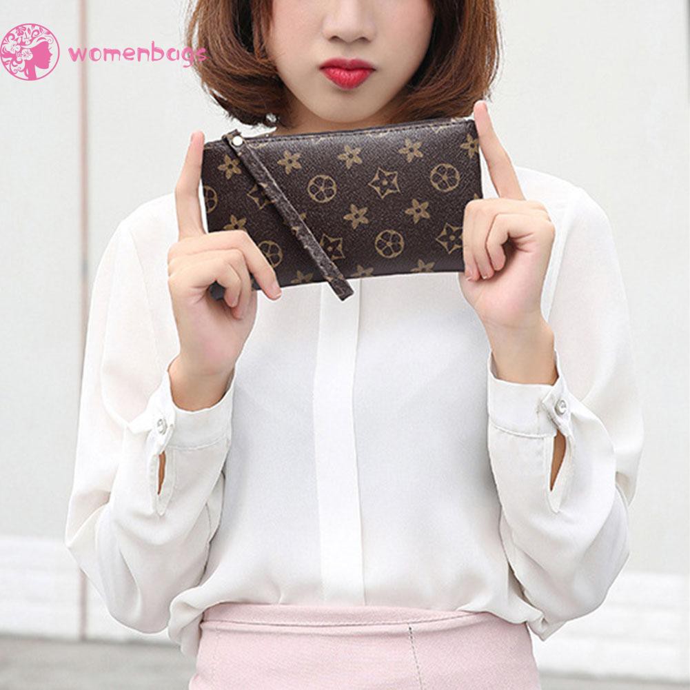 Ví Cầm Tay Da Pu Phối Khoá Kéo Cho Nữ