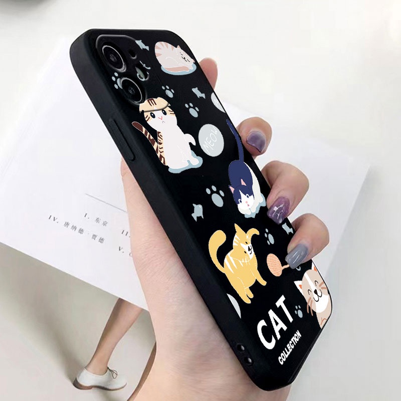 Ốp điện thoại in mèo cho Samsung A5 A7 2016 J3 J5 J7 Pro 2017 Prime J2 Pro J8 A6 A8 2018 J4 J6 Plus A6+ A8+ J4+ J6+