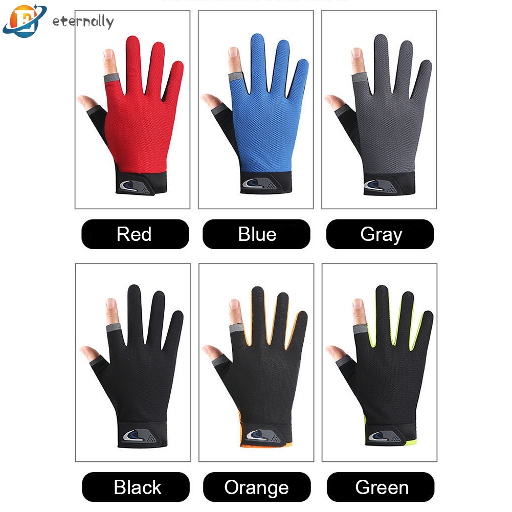 Đôi găng tay thể thao hở 2 ngón chống trượt sử dụng câu cá