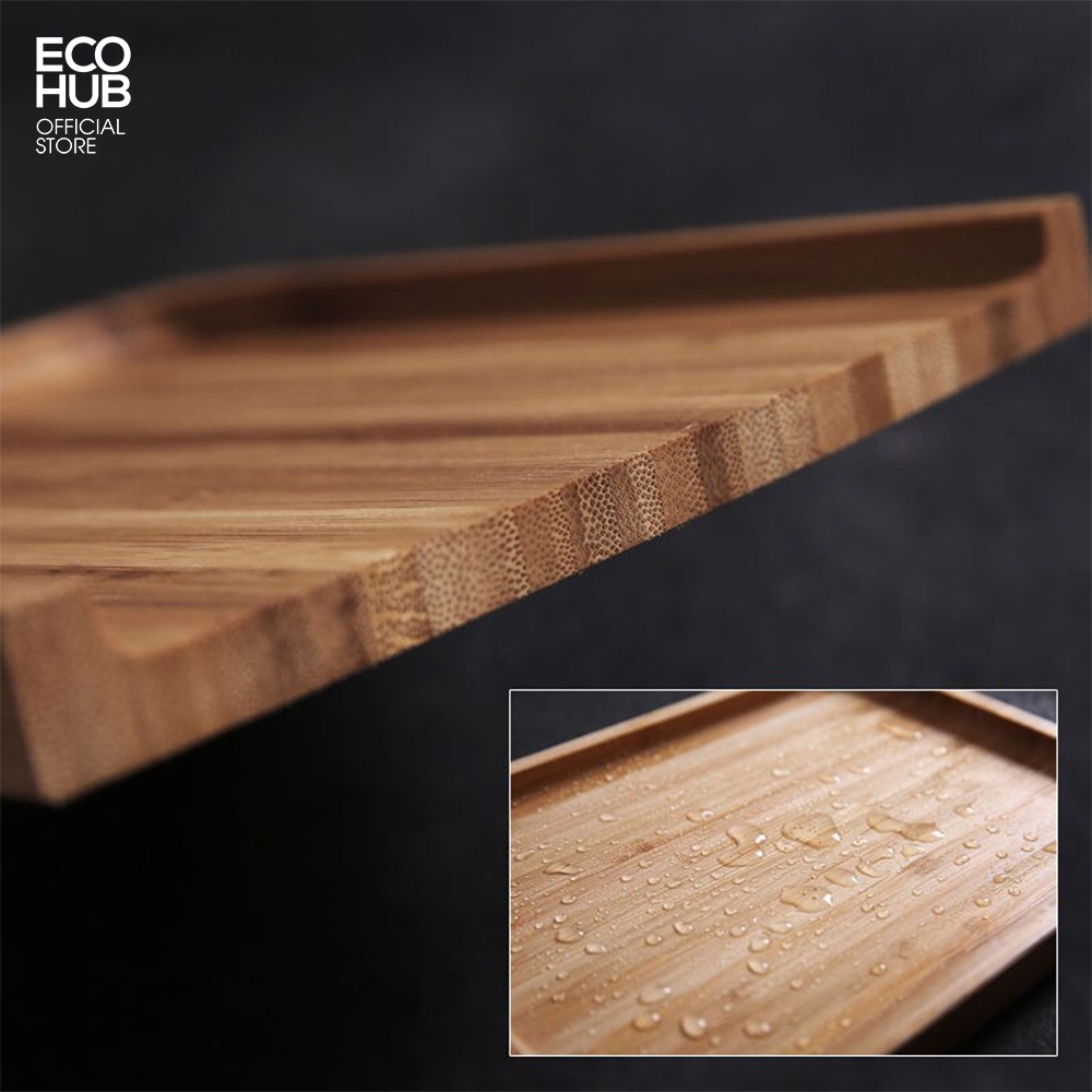 Khay gỗ tre ECOHUB dùng cho nhà hàng, quán cà phê (Coffee Wooden Tray) | EH024