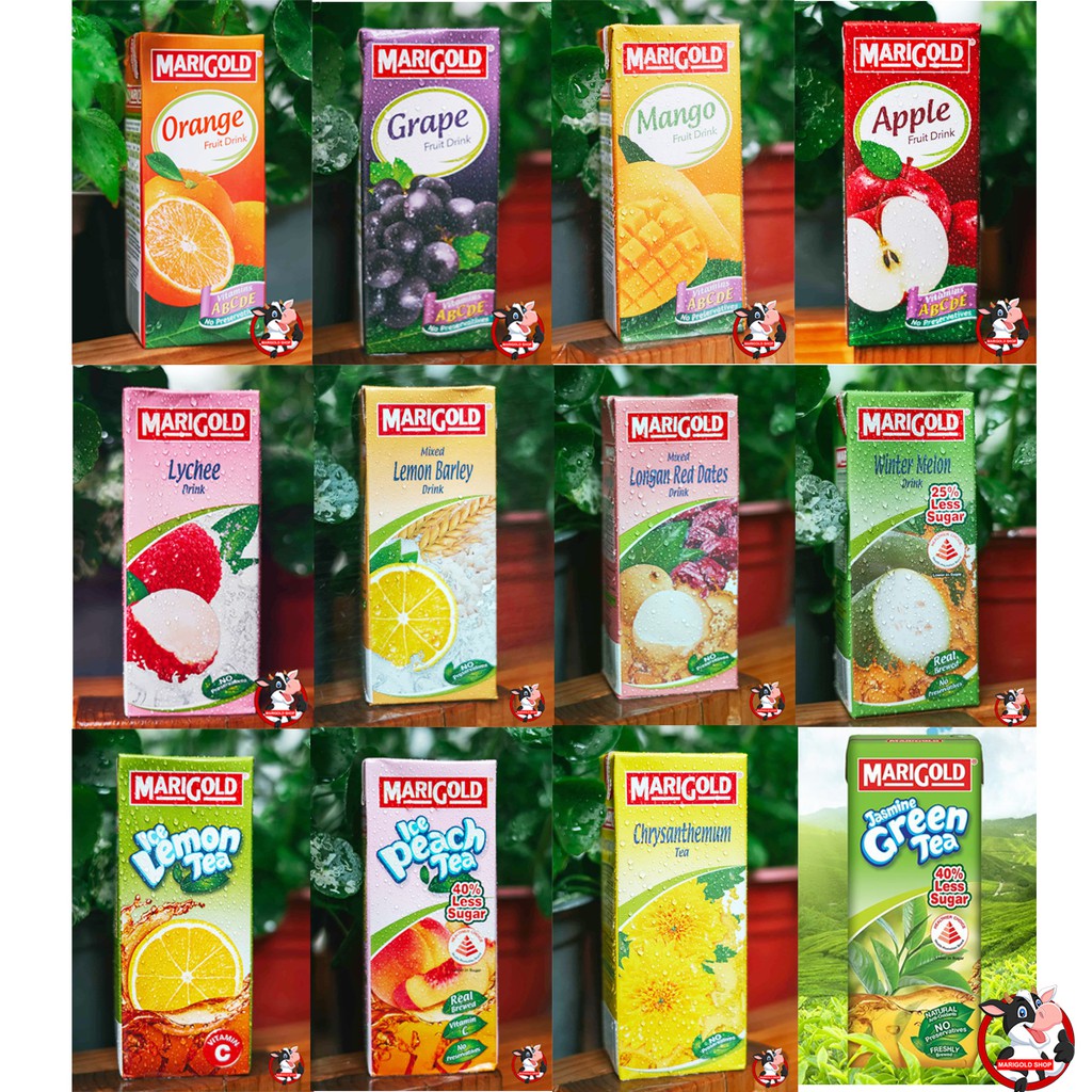 Nước ép trái cây Marigold Singapore đủ vị hộp 250ml