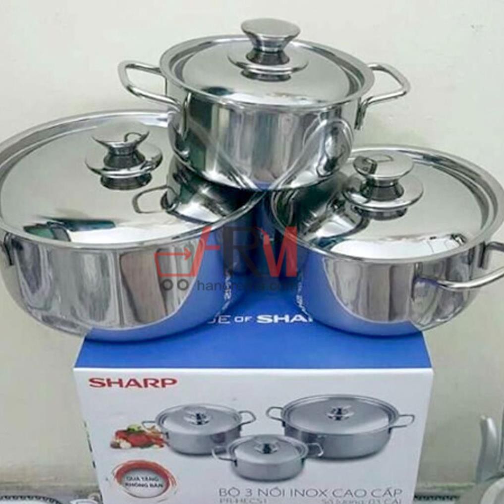 Bộ 3 Nồi inox Sharp